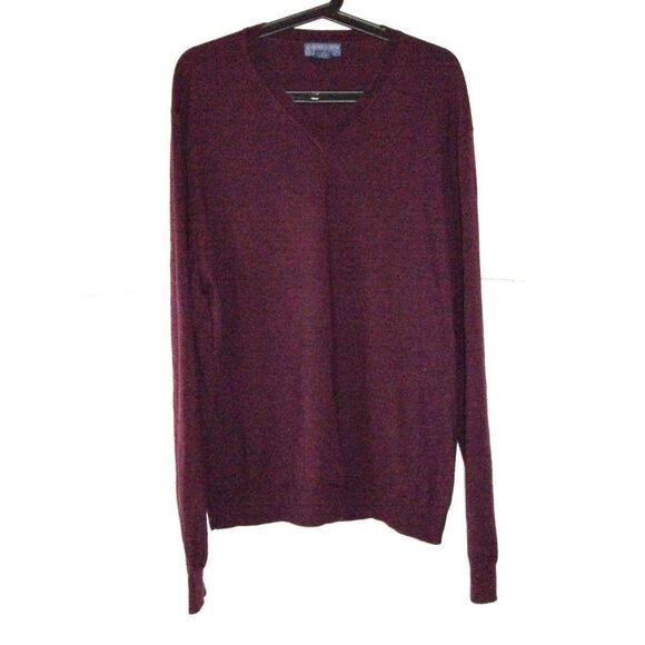 Joseph & Lyman Mens Sweater NWOT Size XXL Burgundy Blend 100% Merino Wool - Picture 4 of 9